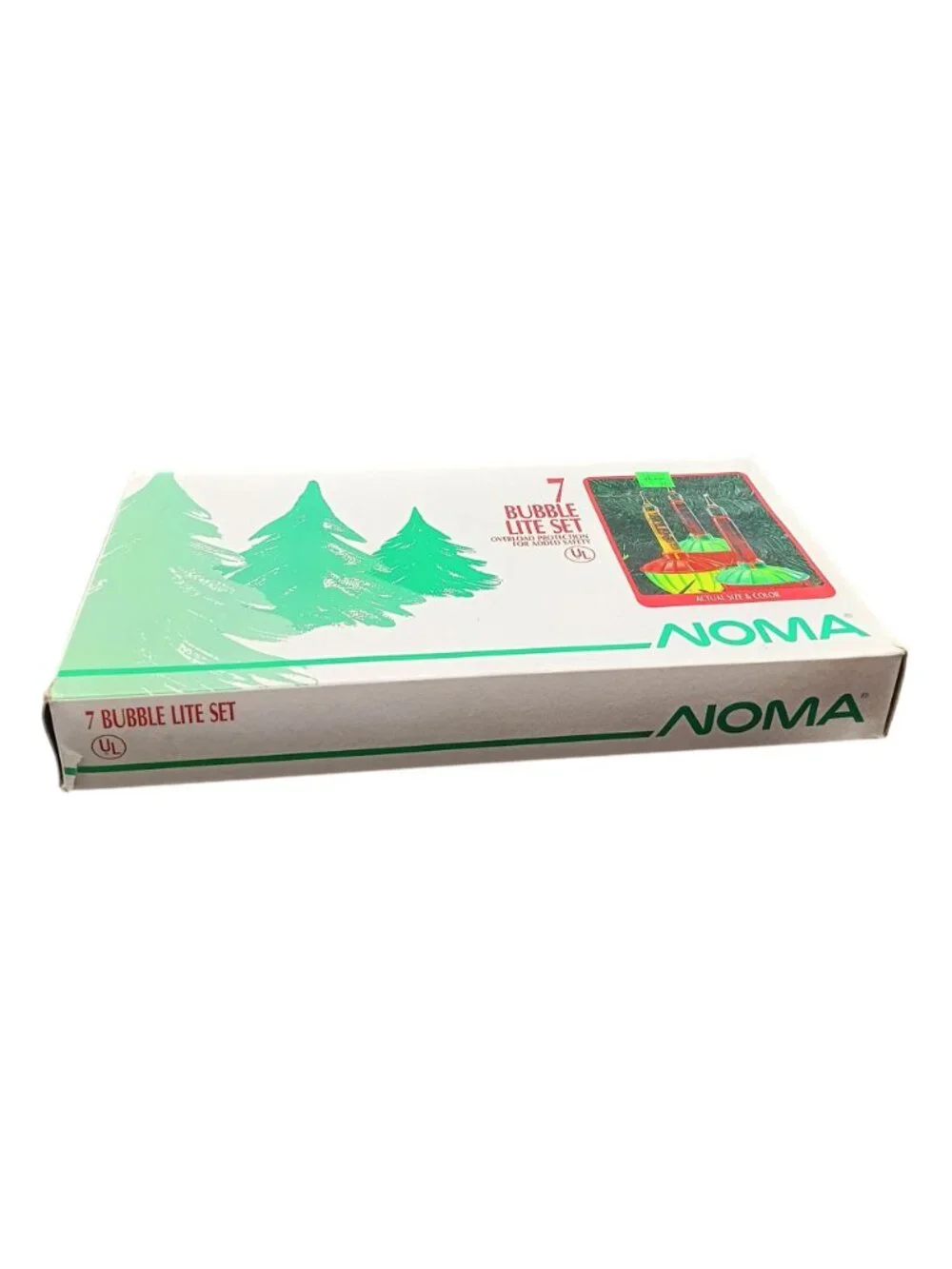 Noma 7-Bulb Bubble Lite Set With Overload Protection Vintage Christmas Decoratio